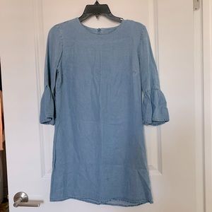 Zara Woman Premium Denim 3/4 sleeve Mini Dress size XS